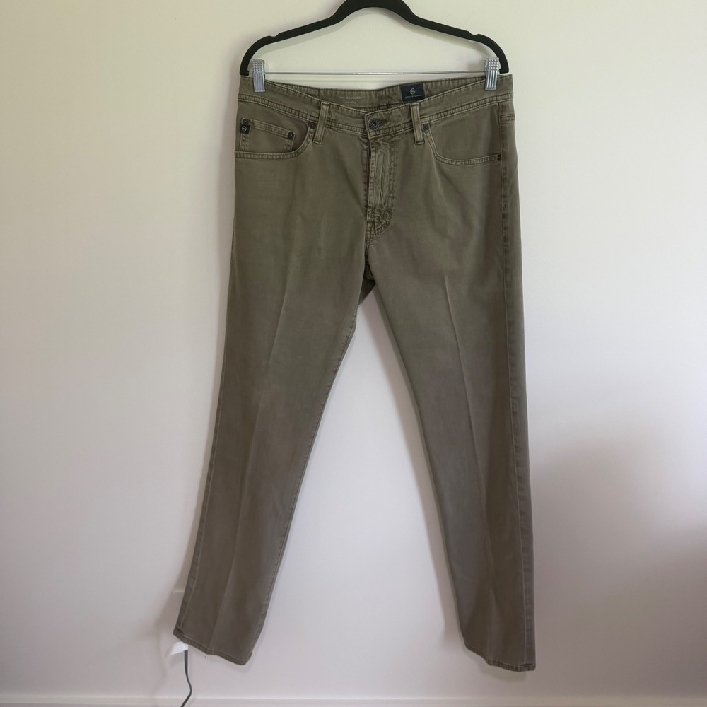 AG Adriano Goldschmied The Graduate Tailored Leg Pants Olive Green 34x34